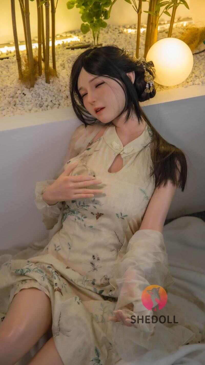 [SHEDOLL]ム|165cm｜Eカップ古典的美人・フローラルノースリーブ｜美白秘肌＆発熱+植毛｜オタクドリーム恋人